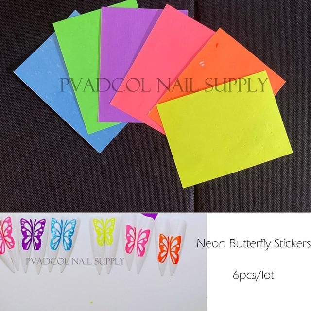 Butterfly Nails Wings Holographic 3D Nail Stickers Decal Self Adhesive Manicure Nail Art Acrylic Designs Tool|Stickers & Decals