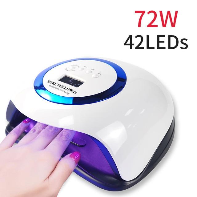 80w Powerful Nail Lamp For Manicure With Smart Sensor LCD Display UV LED Nails Dryer Lamp For Drying All Nail Gel Polish Lamp|Nail Dryers