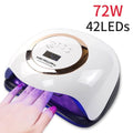 80w Powerful Nail Lamp For Manicure With Smart Sensor LCD Display UV LED Nails Dryer Lamp For Drying All Nail Gel Polish Lamp|Nail Dryers