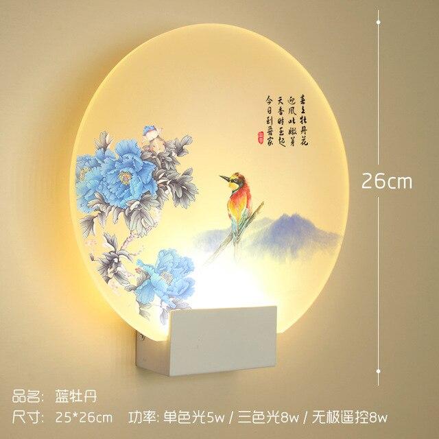 Remote Control Modern Wall Lamp Romantic Wall Picture For Living Room Bedroom Bedside Lighting LED Round Square Wall Lamp Lights|LED Indoor Wall Lamps