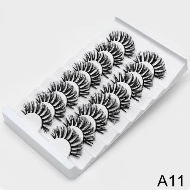 SEXYSHEEP 8/20 Pairs 15 20mm Natural 3D False Eyelashes Fake Lashes Makeup Kit Mink Lashes Extension Mink Eyelashes Wholesale|False Eyelashes