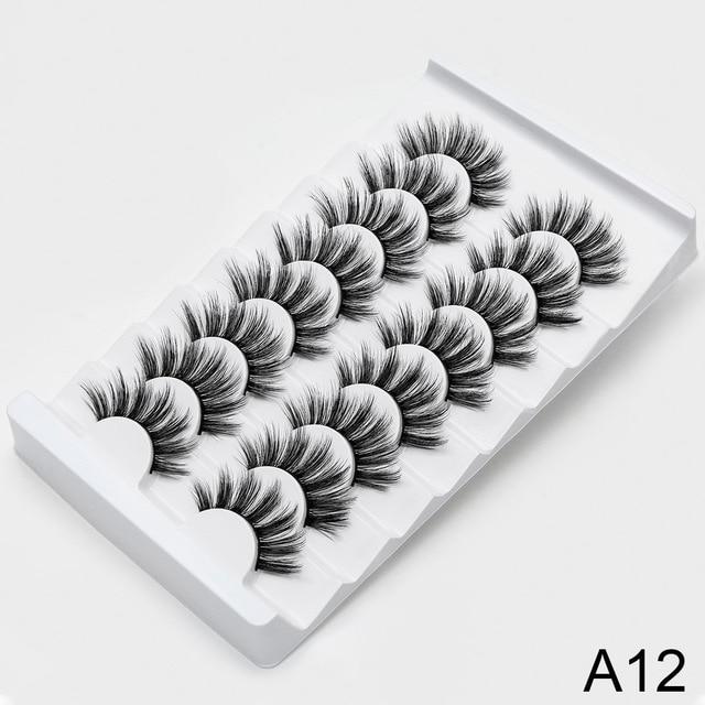 SEXYSHEEP 8/20 Pairs 15 20mm Natural 3D False Eyelashes Fake Lashes Makeup Kit Mink Lashes Extension Mink Eyelashes Wholesale|False Eyelashes