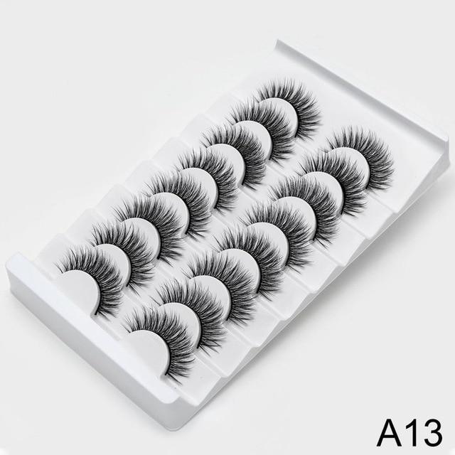 SEXYSHEEP 8/20 Pairs 15 20mm Natural 3D False Eyelashes Fake Lashes Makeup Kit Mink Lashes Extension Mink Eyelashes Wholesale|False Eyelashes