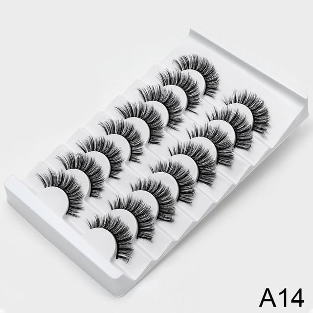 SEXYSHEEP 8/20 Pairs 15 20mm Natural 3D False Eyelashes Fake Lashes Makeup Kit Mink Lashes Extension Mink Eyelashes Wholesale|False Eyelashes