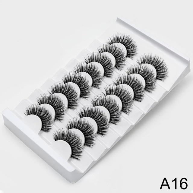 SEXYSHEEP 8/20 Pairs 15 20mm Natural 3D False Eyelashes Fake Lashes Makeup Kit Mink Lashes Extension Mink Eyelashes Wholesale|False Eyelashes