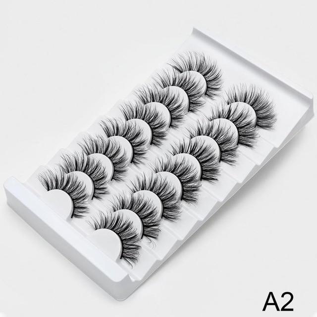 SEXYSHEEP 8/20 Pairs 15 20mm Natural 3D False Eyelashes Fake Lashes Makeup Kit Mink Lashes Extension Mink Eyelashes Wholesale|False Eyelashes