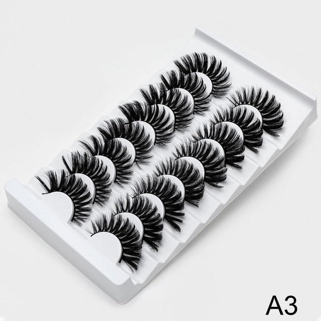 SEXYSHEEP 8/20 Pairs 15 20mm Natural 3D False Eyelashes Fake Lashes Makeup Kit Mink Lashes Extension Mink Eyelashes Wholesale|False Eyelashes