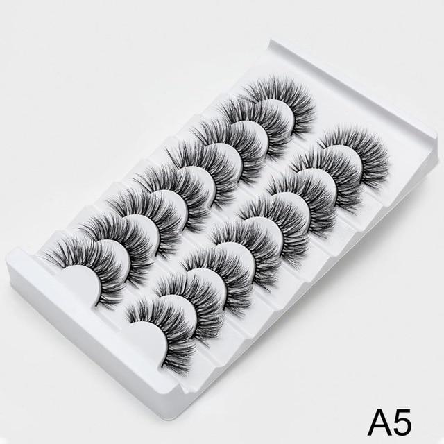 SEXYSHEEP 8/20 Pairs 15 20mm Natural 3D False Eyelashes Fake Lashes Makeup Kit Mink Lashes Extension Mink Eyelashes Wholesale|False Eyelashes