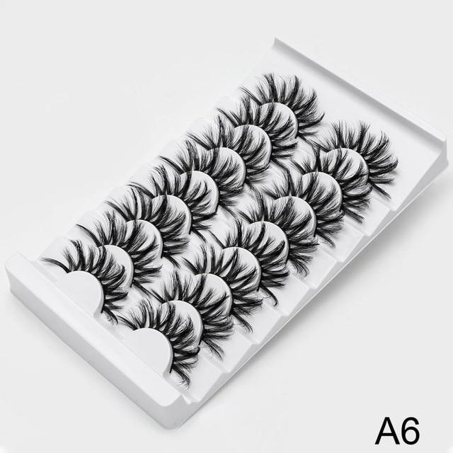 SEXYSHEEP 8/20 Pairs 15 20mm Natural 3D False Eyelashes Fake Lashes Makeup Kit Mink Lashes Extension Mink Eyelashes Wholesale|False Eyelashes