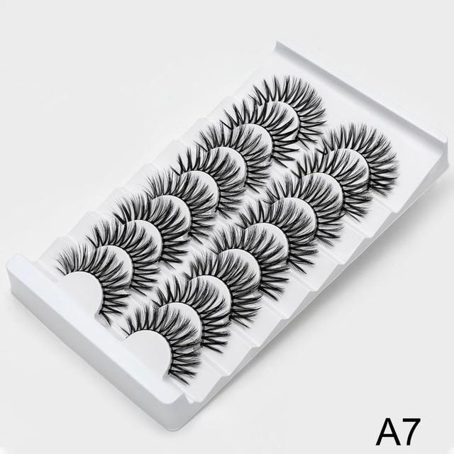 SEXYSHEEP 8/20 Pairs 15 20mm Natural 3D False Eyelashes Fake Lashes Makeup Kit Mink Lashes Extension Mink Eyelashes Wholesale|False Eyelashes