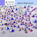 Mixed 100pcs Crystal AB Nail Art Rhinestones Flatback Strass Shiny Glass Nail Stones Gems For 3D Nails DIY Manicure Decorations|Rhinestones & Decorations