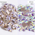 Mixed 100pcs Crystal AB Nail Art Rhinestones Flatback Strass Shiny Glass Nail Stones Gems For 3D Nails DIY Manicure Decorations|Rhinestones & Decorations