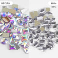 Mixed 100pcs Crystal AB Nail Art Rhinestones Flatback Strass Shiny Glass Nail Stones Gems For 3D Nails DIY Manicure Decorations|Rhinestones & Decorations