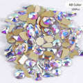 Mixed 100pcs Crystal AB Nail Art Rhinestones Flatback Strass Shiny Glass Nail Stones Gems For 3D Nails DIY Manicure Decorations|Rhinestones & Decorations