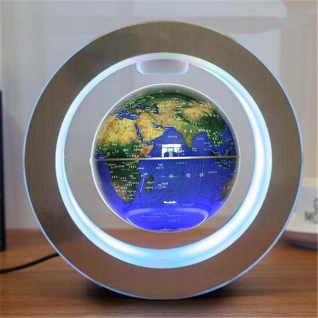 Round LED World Map Floating Globe Magnetic Levitation Light Anti Gravity Magic|Novelty Lighting