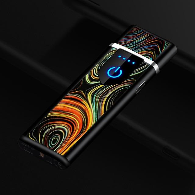 Windproof Dual Arc Lighter Plasma Flameless Rechargeable Electric Lighter for Cigarette Candle with LED Power Display|Cigarette Accessories