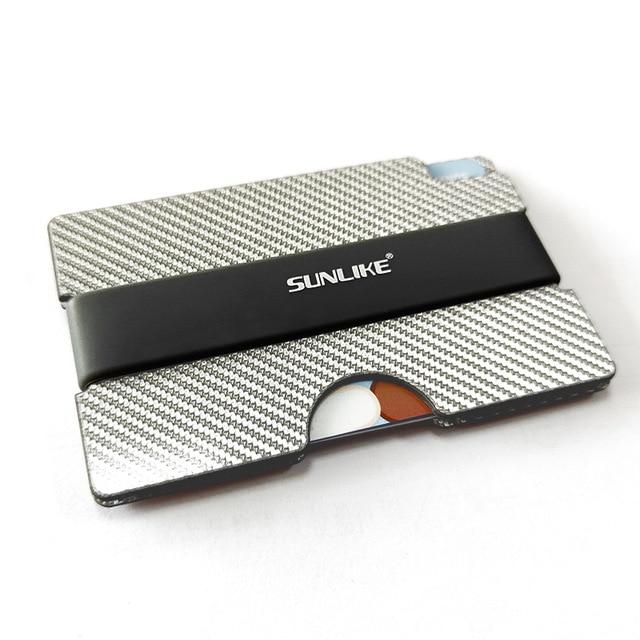 SULIKE new Fashion Slim Carbon Fiber Credit Card Holder RFID Non scan Metal Wallet Purse Male Carteira Masculina Billetera|Game Collection Cards