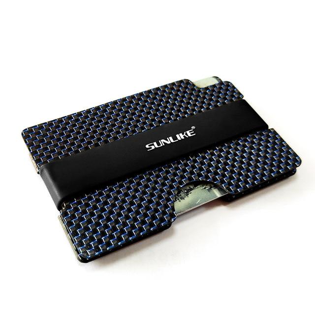 SULIKE new Fashion Slim Carbon Fiber Credit Card Holder RFID Non scan Metal Wallet Purse Male Carteira Masculina Billetera|Game Collection Cards