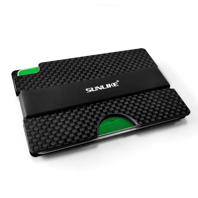 SULIKE new Fashion Slim Carbon Fiber Credit Card Holder RFID Non scan Metal Wallet Purse Male Carteira Masculina Billetera|Game Collection Cards