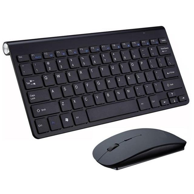 2.4G Wireless Keyboard and Mouse Protable Mini Keyboard Mouse Combo Set For Notebook Laptop Mac Desktop PC Computer Smart TV PS4|Keyboard Mouse Combos