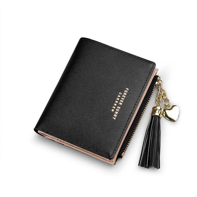 2020 Tassel Women Wallet Small Cute Wallet Women Short Leather Women Wallets Zipper Purses Portefeuille Female Purse Clutch|Wallets