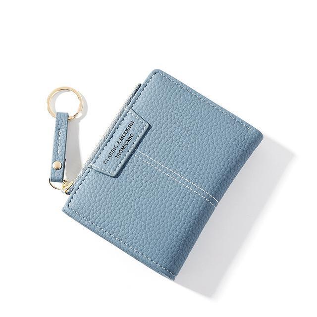 Brand Yellow Women Wallet Soft PU Leather Female Purse Mini Hasp Card Holder Coin Short Wallets Slim Small Purse Zipper Keychain|Wallets