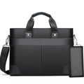 5pcs/lot Briefcase business 15 inch laptop Bag Men PU Leather Men Bags luxury Business Brand Male computer Handbags 2020 New|Briefcases