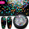 Mix Christmas Snowflake Xmas Tree Starlights Holo Nail Glitter Sequins Nail Art Slice Stickers Decoration 12 Grids/Box Or 1 Jar|Rhinestones & Decorations