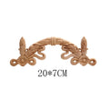 European style Wood Carving Decal Solid Wood Furniture Decorative Accessories Door Heart Long Flower Pieces Wholesale and Retail|Statues & Sculptures