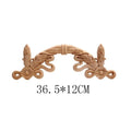 European style Wood Carving Decal Solid Wood Furniture Decorative Accessories Door Heart Long Flower Pieces Wholesale and Retail|Statues & Sculptures