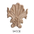 European style Wood Carving Decal Solid Wood Furniture Decorative Accessories Door Heart Long Flower Pieces Wholesale and Retail|Statues & Sculptures