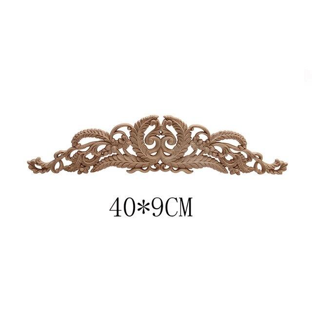 European style Wood Carving Decal Solid Wood Furniture Decorative Accessories Door Heart Long Flower Pieces Wholesale and Retail|Statues & Sculptures