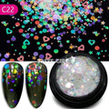 Mix Christmas Snowflake Xmas Tree Starlights Holo Nail Glitter Sequins Nail Art Slice Stickers Decoration 12 Grids/Box Or 1 Jar|Rhinestones & Decorations