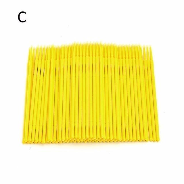 100 Pcs Applicator Brushes Dental Micro Brush Disposable Materials Durable Micro Mascara Wands Spoilers Eyelashes Cosmetic Brush|Cotton Swabs