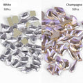 Mixed 100pcs Crystal AB Nail Art Rhinestones Flatback Strass Shiny Glass Nail Stones Gems For 3D Nails DIY Manicure Decorations|Rhinestones & Decorations