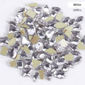 Mixed 100pcs Crystal AB Nail Art Rhinestones Flatback Strass Shiny Glass Nail Stones Gems For 3D Nails DIY Manicure Decorations|Rhinestones & Decorations