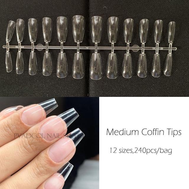 XXL Extra Long Tapered Coffin False Nail Tips Full Cover Nails Fake Tip Press On Salon Manicure Supply|False Nails