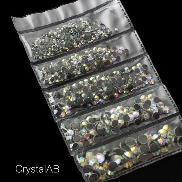 New packing 1200pcs Mix Size Hot Fix Rhinestone Shiny DMC Hot Fix Rhinestones Crystal SS6 SS30 for clothes DIY free shipping|Rhinestones