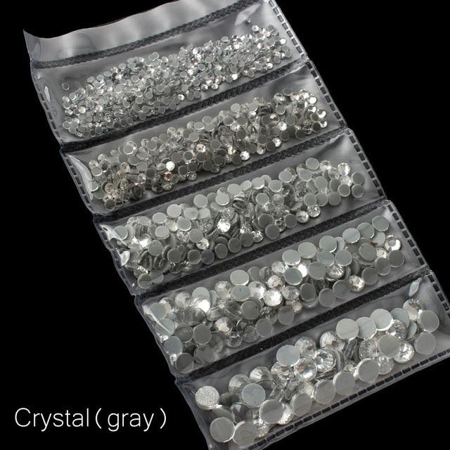 New packing 1200pcs Mix Size Hot Fix Rhinestone Shiny DMC Hot Fix Rhinestones Crystal SS6 SS30 for clothes DIY free shipping|Rhinestones