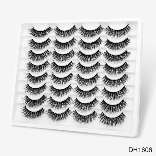 8/20 Pairs 3D Mink Lashes Natural False Eyelashes Dramatic Volume Fake Lashes Makeup Eyelash Extension Silk Handmade Eyelashes|False Eyelashes