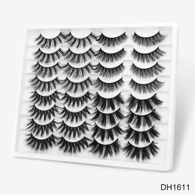 8/20 Pairs 3D Mink Lashes Natural False Eyelashes Dramatic Volume Fake Lashes Makeup Eyelash Extension Silk Handmade Eyelashes|False Eyelashes