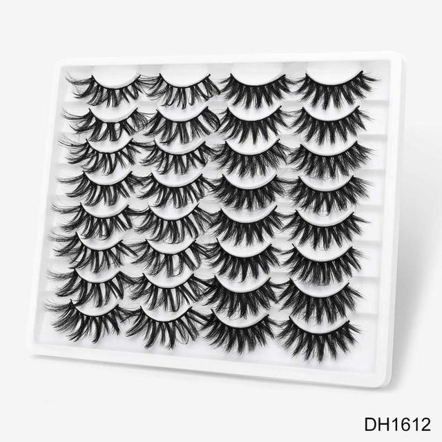 8/20 Pairs 3D Mink Lashes Natural False Eyelashes Dramatic Volume Fake Lashes Makeup Eyelash Extension Silk Handmade Eyelashes|False Eyelashes