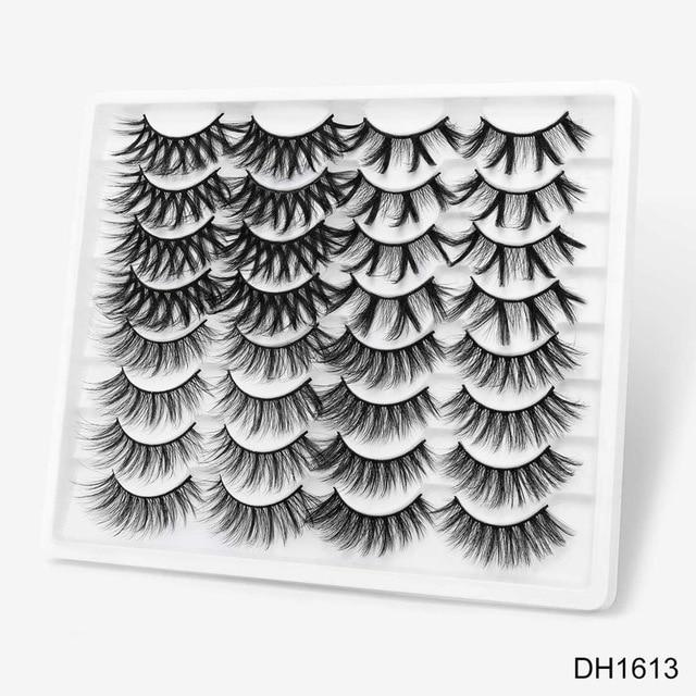 8/20 Pairs 3D Mink Lashes Natural False Eyelashes Dramatic Volume Fake Lashes Makeup Eyelash Extension Silk Handmade Eyelashes|False Eyelashes