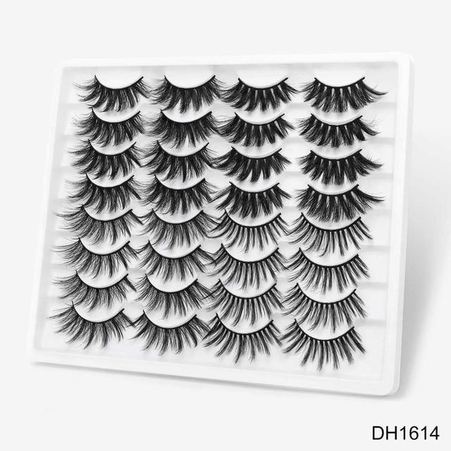 8/20 Pairs 3D Mink Lashes Natural False Eyelashes Dramatic Volume Fake Lashes Makeup Eyelash Extension Silk Handmade Eyelashes|False Eyelashes