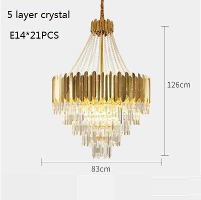 Large crystal chandelier in duplex building luxury hotel lobby engineering villa living room hollow chandelier|Chandeliers