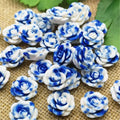 30pcs 14mm Flat Back Resin Flower Scrapbook 3D Resin Rose DIY Fine Decoration|Rhinestones