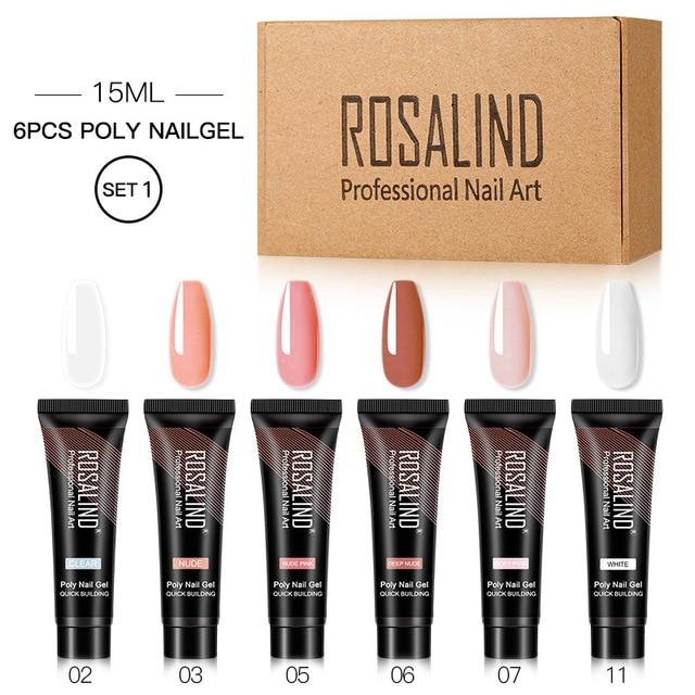 ROSALIND Poly Nail Gel Extension Nail Kit All For Manicure Gel Set Acrylic Solution Water Builder Gel Polish For Nail Art Design|Sets & Kits