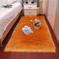 Plush soft European bedroom carpet imitation wool pad long hair bedside bay window cushion sofa cushion white red window carpet|Carpet