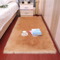 Plush soft European bedroom carpet imitation wool pad long hair bedside bay window cushion sofa cushion white red window carpet|Carpet