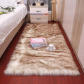 Plush soft European bedroom carpet imitation wool pad long hair bedside bay window cushion sofa cushion white red window carpet|Carpet